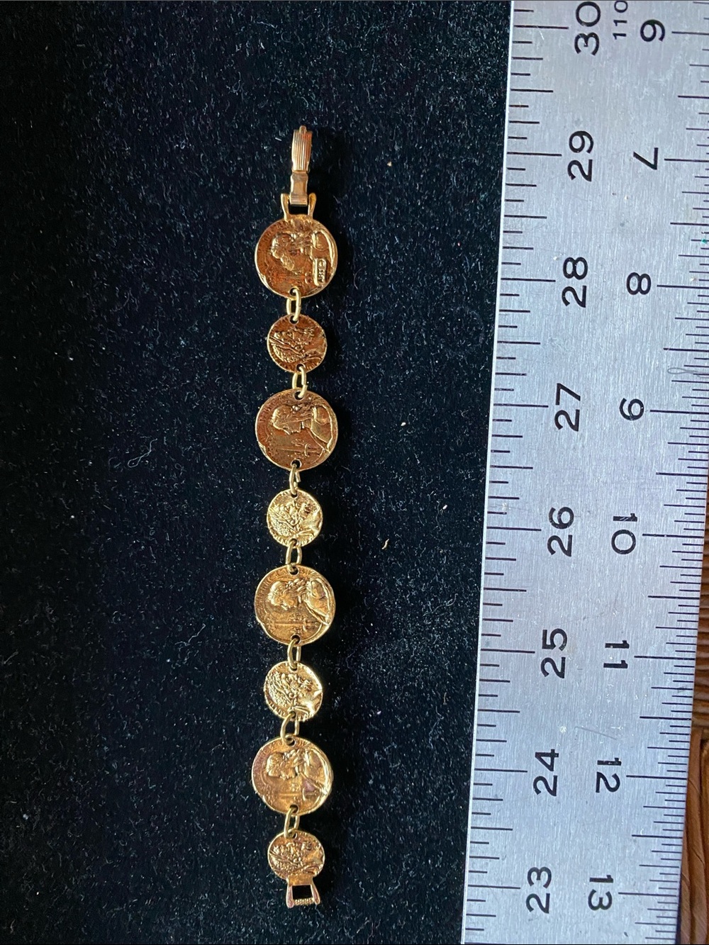 Gold Coin Link Bracelet - Women's Jewelry